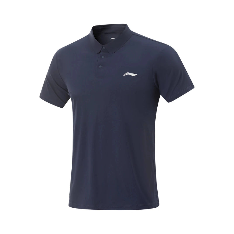 អាវប៉ូឡូហ្វឹកហាត់បុរស Li-Ning ម៉ូដែល DRY FREEZE Reguler Fit ផលិតពីក្រណាត់ Polyamide 74% 26% Elastane អាវយឺតដៃខ្លី LiNing APLV039
