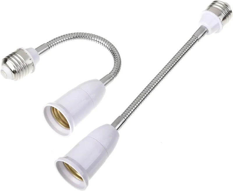 ឧបករណ៍ភ្ជាប់ចង្កៀង LED ទំហំ 20 សង់ទីម៉ែត្រ 30 សង់ទីម៉ែត្រ E26/E27 អាចបត់បែនបាន E26 ទៅ E27 ឧបករណ៍ភ្ជាប់ចង្កៀងសម្រាប់ប្តូរចង្កៀង LED