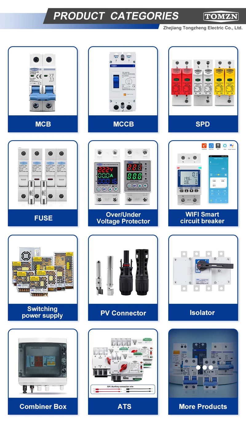 TOMZN 14-18 Ways Plastic Distribution Box for Circuit Breaker Indoor on the Wall