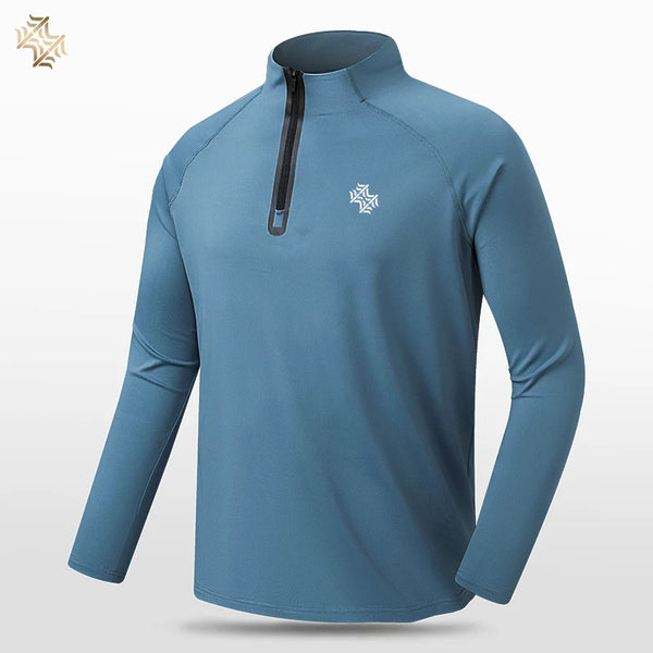SBWL High Quality Mens Outdoor Hiking Golf Running Breathable Polo Shirt Office Casual Polo Long-Sleeved Sports Base Shirt Tops