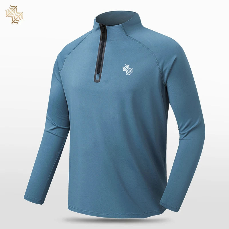 SBWL High Quality Mens Outdoor Hiking Golf Running Breathable Polo Shirt Office Casual Polo Long-Sleeved Sports Base Shirt Tops