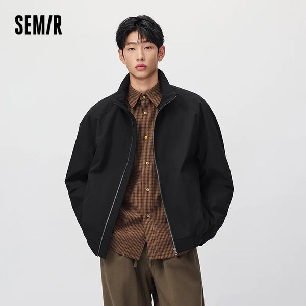 អាវក្រៅ Semir សម្រាប់បុរស រចនាតិចតួចបំផុត ទំហំធំ សម កអាវឈរ ឆ្នាំ២០២៦ សម្លៀកបំពាក់ប្រចាំថ្ងៃរដូវរងាថ្មី រចនាប័ទ្មធម្មតាក្នុងទីក្រុង