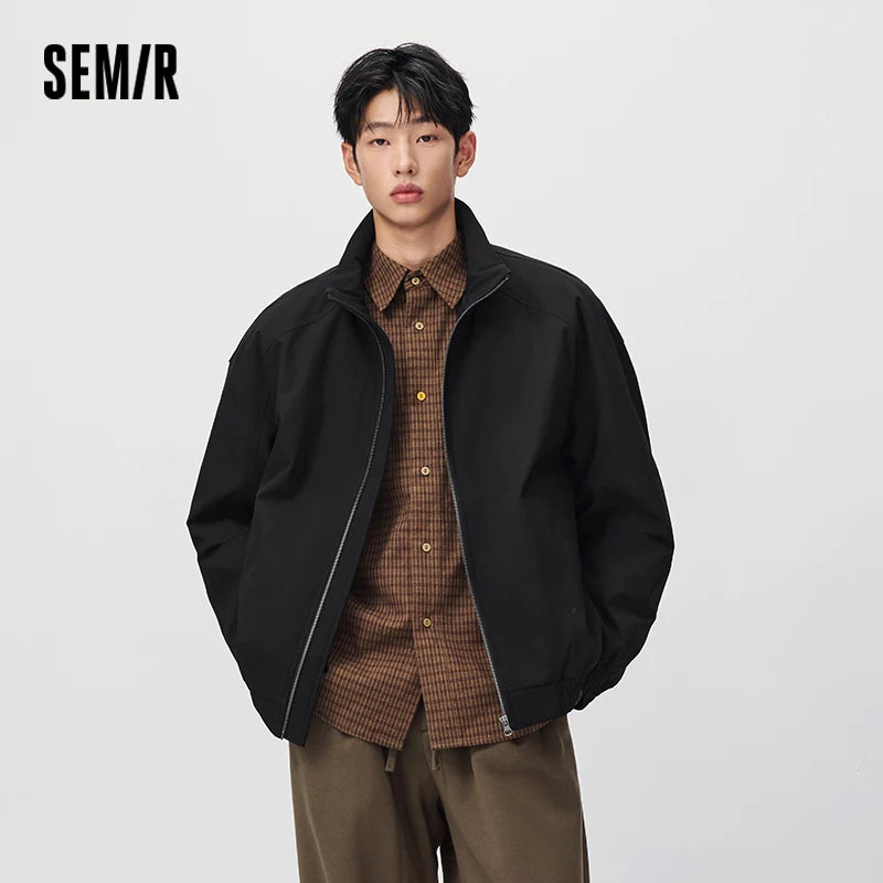 Semir Men Padded Jacket Minimal Design Oversized Fit Stand Collar 2026 New Winter Daily Wear Urban Casual Style