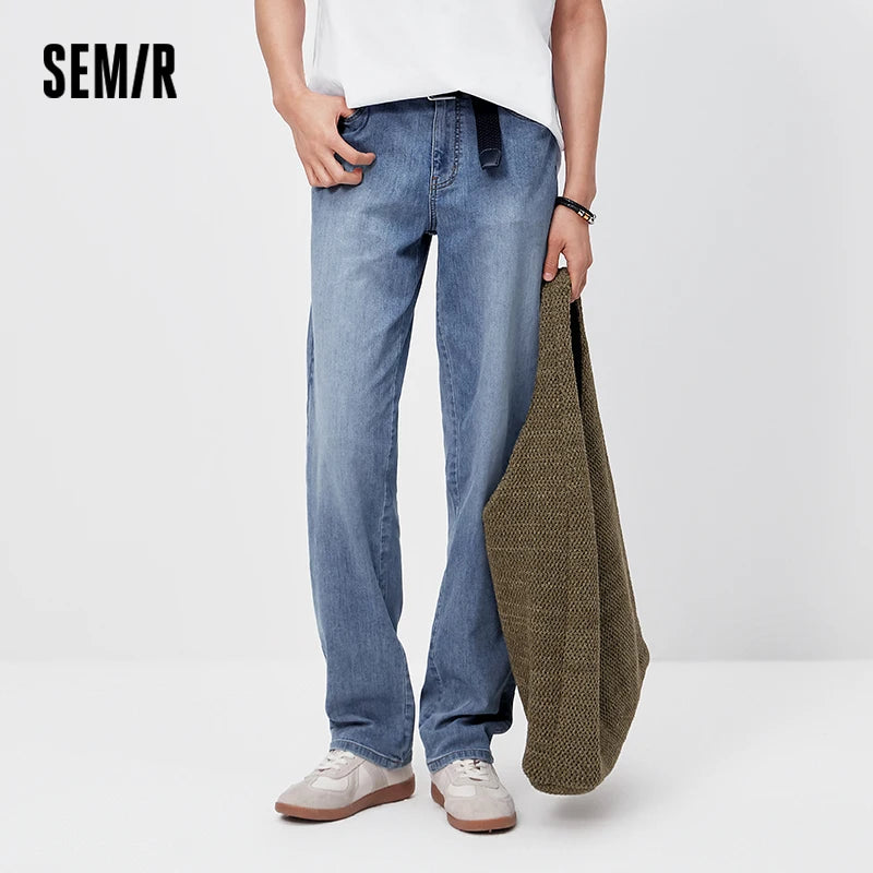 Semir Men Jeans Vintage 2026 Washed Stretch Straight Urban Casual Everyday Style Soft Comfortable Daily Wear Trendy Versatile