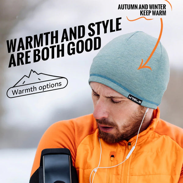 WRELS Winter Warm Skull Cap Soft Fleece Beanie Hat Double Sided Reversible Windproof Hat Multifunctional Lightweight Beanies Hat