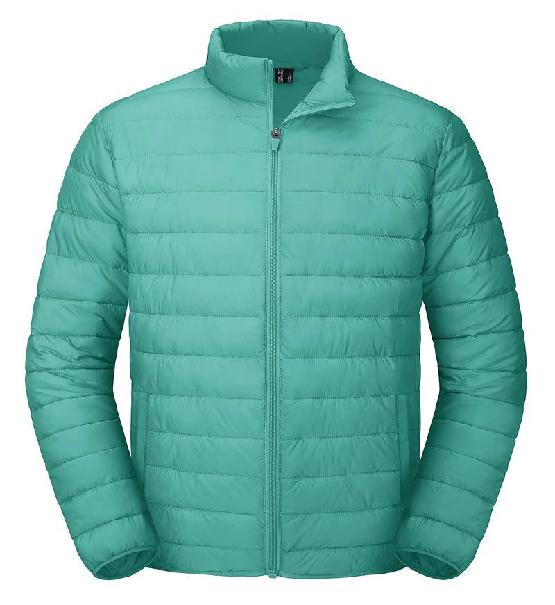 TACVASEN Men's Winter Puffer Quilted Lightweight Waterproof Warm Down Jacket Windproof Jacket For Outdoor Wear With 2 Pockets