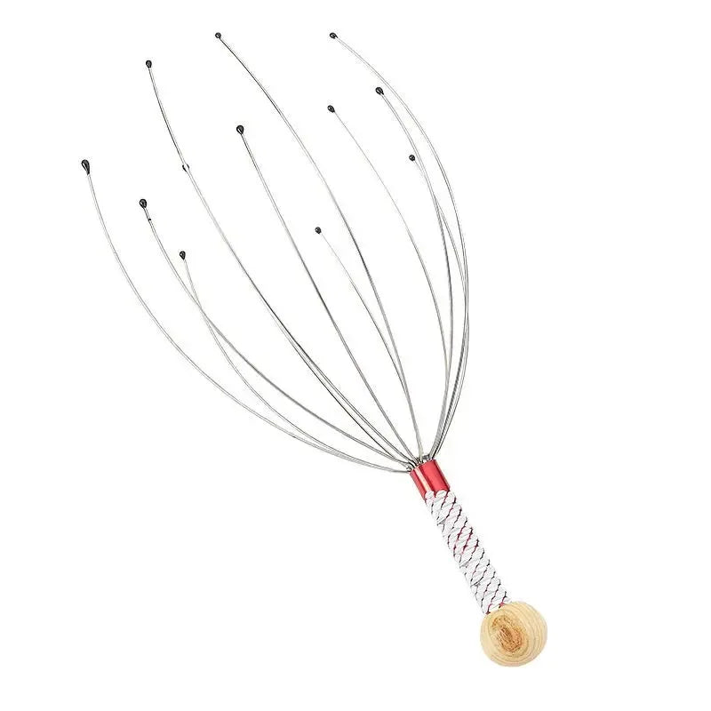 Octopus Head Scalp Scratcher Massager Five Claw Ball Itching Relief Soul Extraction Home Therapy Tool