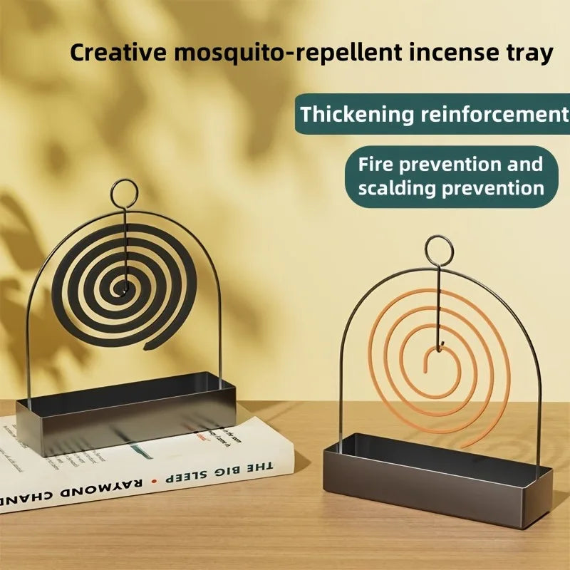2pcs Mosquito Coil Stand,Metal Material,Suitable for Hanging Mosquito Coils or Sandalwood Incense,Household and outdoor use.