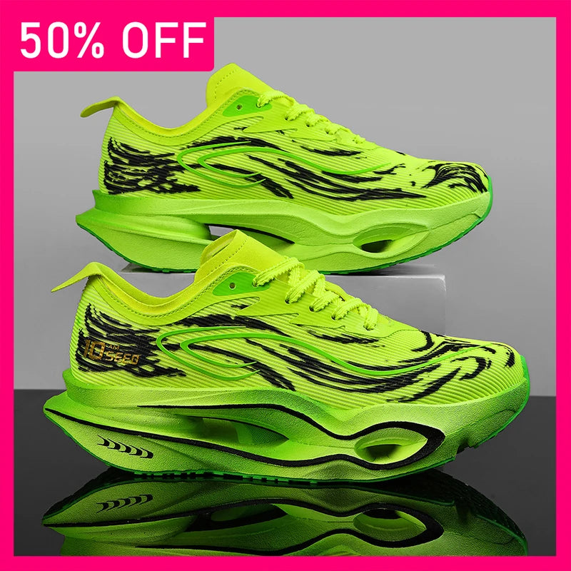 Unisex Sports Shoes Shock-absorbing Anti Slip Rebound Soft Sole Professional Running Shoes Outdoor Lightweight Training Shoes