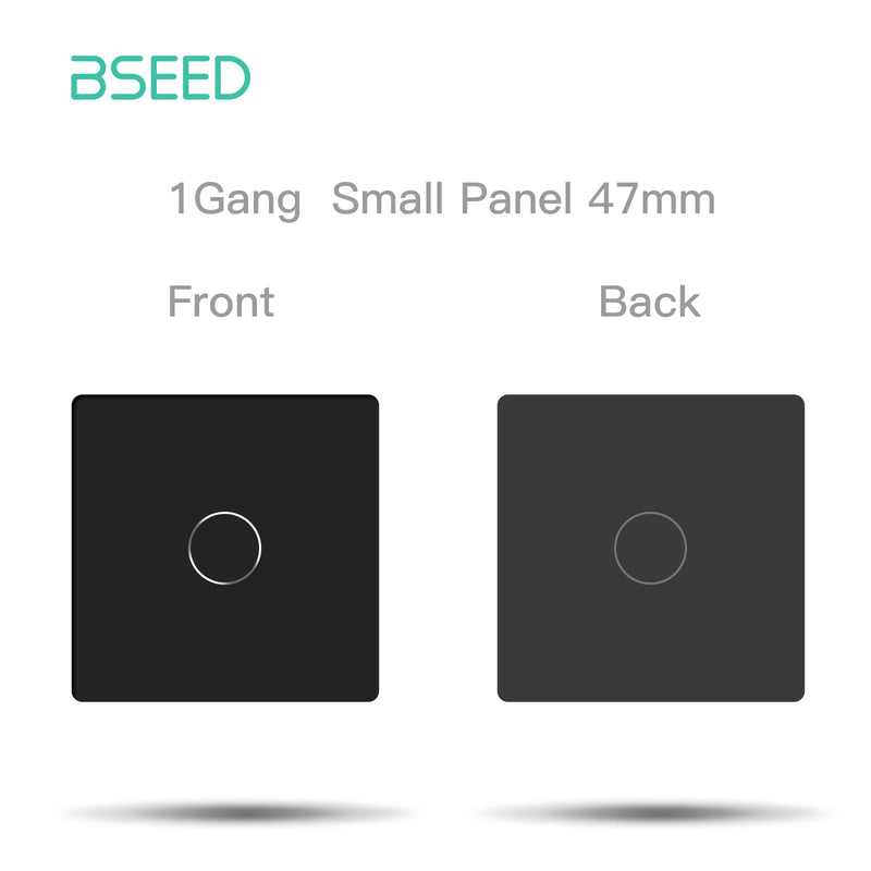 BSEED 1/2/3Gang Wall Touch Switch Small Glass Panel 47mm Dimmer Curtain Crystal Panel Parts Only DIY Combine With Glass Frame