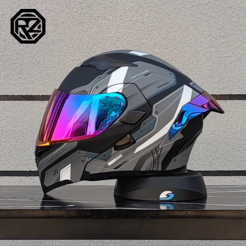 2024 New ORZ-169B Flip Up Motorcycle Helmet Full Face Off Road Casque M-XXL Szie Motocross Cascos Para Moto Dot Approved Unisex