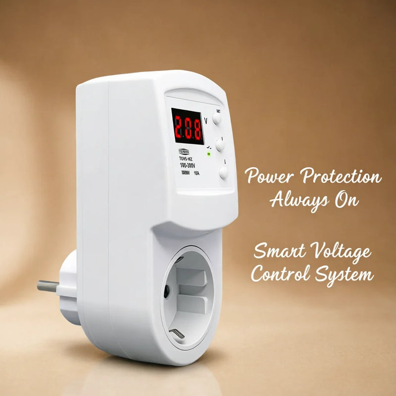 TOMZN TOVS-16Z Automatic Voltage Protector Socket | AC 220V-230V 16A EU Plug | Overvoltage & Undervoltage Protective Device
