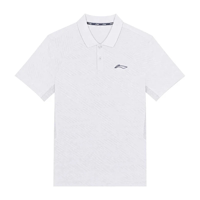 អាវយឺតប៉ូឡូបុរស Li-Ning Pickleball LN DRY 93% Polyester 7% Elastane ទំហំធម្មតា អាវយឺតកីឡា LiNing មានខ្យល់ចេញចូលបាន APLW947