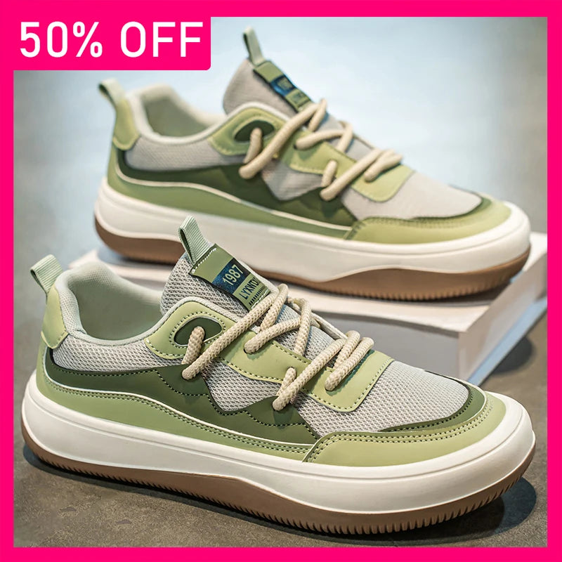 Men Sports Shoes Summer Mesh Breathable Comfortable Casual Shoes Flat Bottom Anti Slip Fashion Versatile Outdoor Fitness Shoes