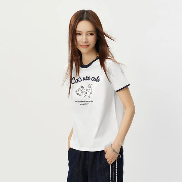 អាវយឺត Semir សម្រាប់នារី ស្រូបសំណើម ស្ងួតលឿន ប្រឆាំងបាក់តេរី អាវយឺតដៃខ្លី គួរឲ្យស្រលាញ់ ម៉ូដរដូវក្តៅ ឆ្នាំ២០២៦
