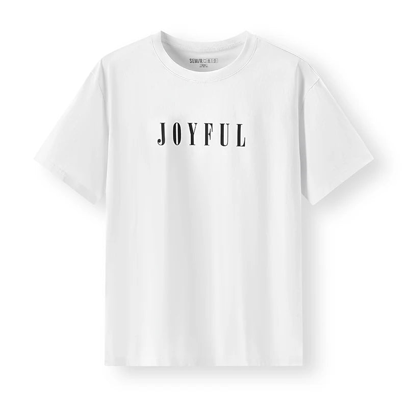 Semir Mens Tshirt 2026 Knitted Inner Wear Printed Crew Neck New Style Versatile Casual Soft Daily Wear
