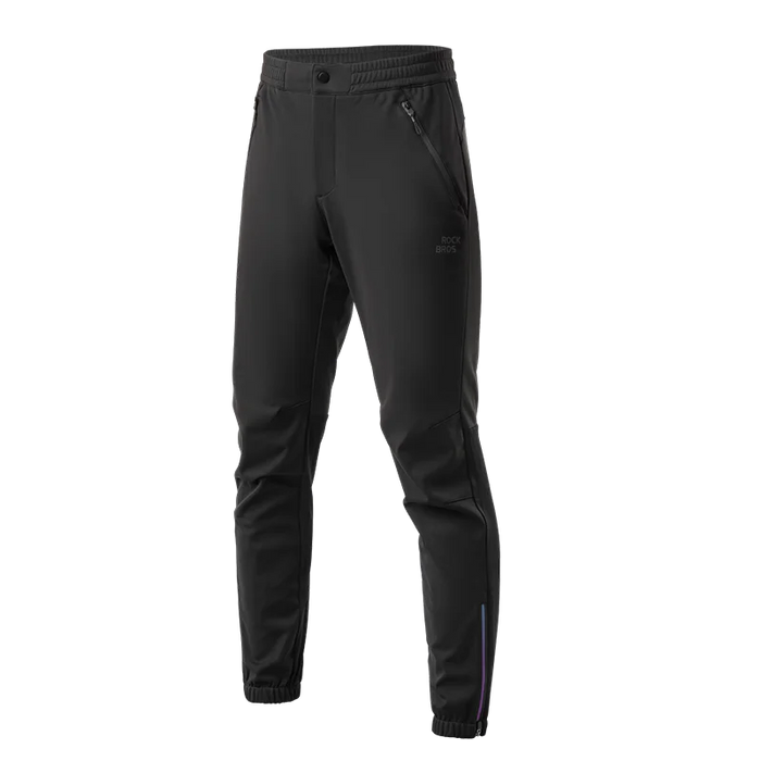 ROCKBROS Winter Thick Fleece Pants Windproof Cycling Pants Men Outdoor Camping Thermal Warm Casual Pants Ski Trousers Sweatpants YPK046-01