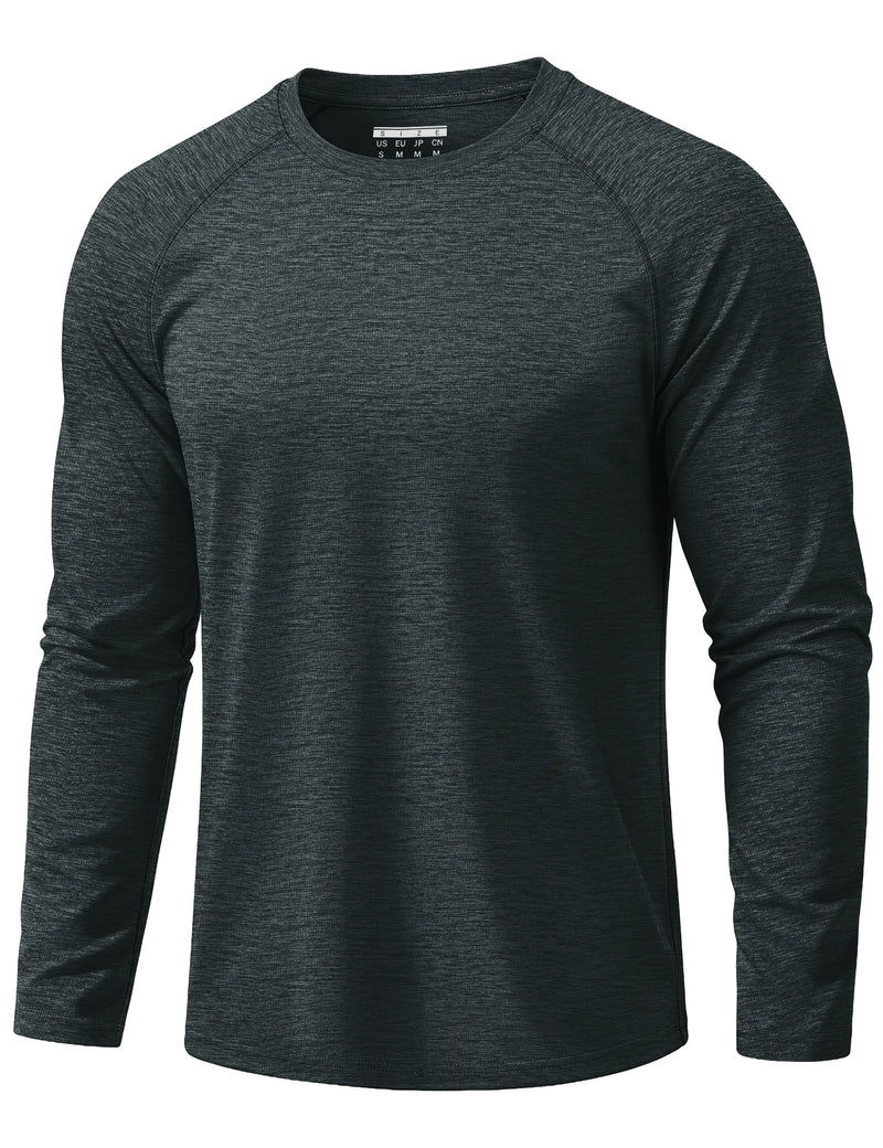 TACVASEN Quick Dry UPF 50+ Workout T-shirts Mens Long Sleeve Athletic Shirts Performance Sports Running Tee Tops Sun Protection