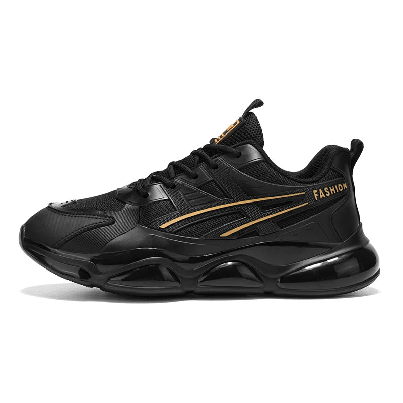 Men Sports Shoes Breathable Mesh Lightweight Thick Sole Soft Comfortable Spring New Outdoor Running Fitness Shoes for Teenagers