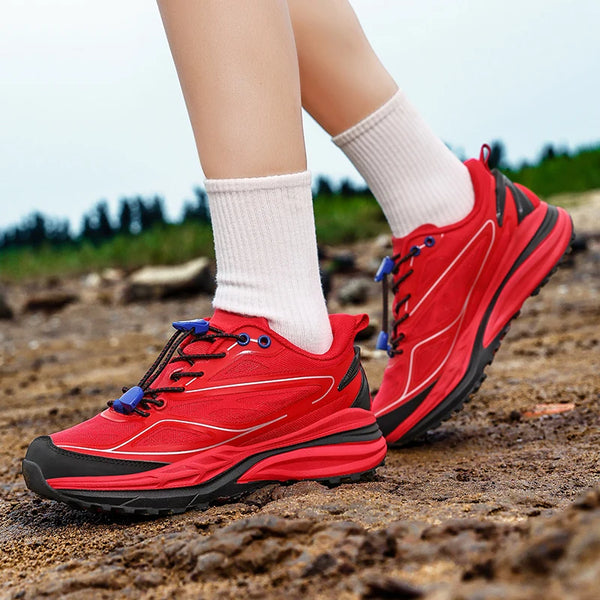 Men women's casual sneakers four seasons new breathable light soft-sole hiking shoes fashion couple outdoor running sports shoes