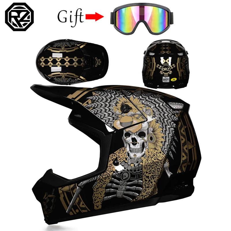 ORZ Motorcycle helmet children off-road helmet bike downhill AM DH cross helmet capacete motocross casco