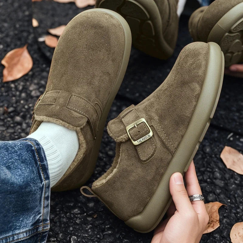 Men's high-quality casual cotton shoes winter warm and velvet fashion youth Joker outdoor walking light comfort cotton slippers