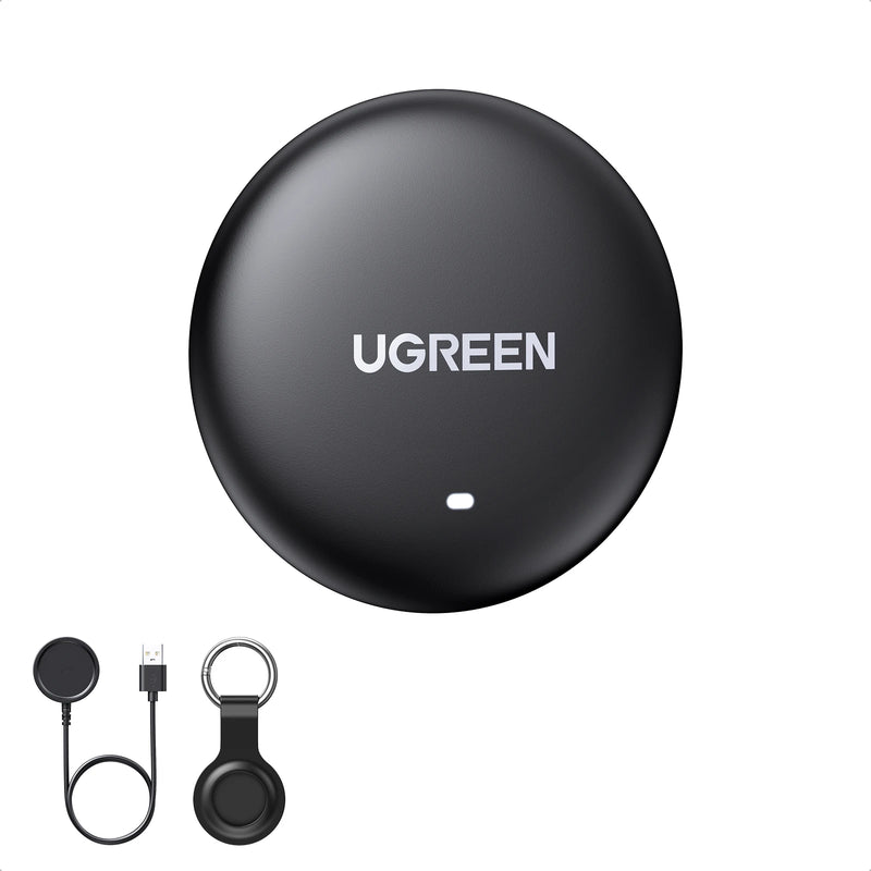 UGREEN FineTrack Item Tracker, Worldwide Locator, 1-Year Battery Life, Wireless Charging, 2-Pack for iOS