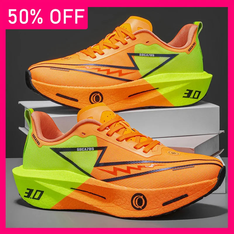 Unisex Running Shoes Marathon Sports Light Breathe Outdoor Thick Soled Anti Slip Fitness Shoes Youth Running Training Shoes