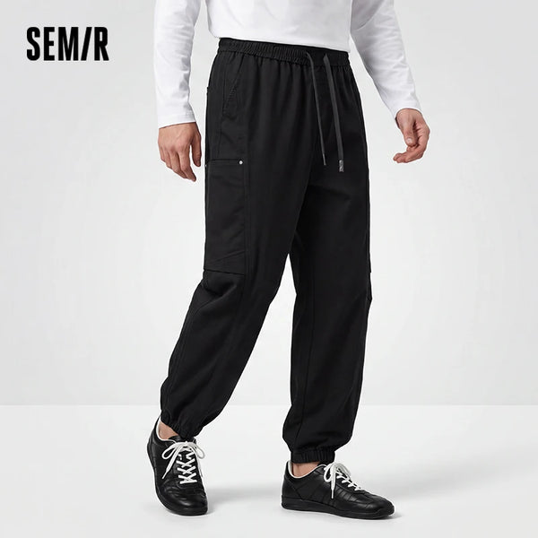 ខោបុរស Semir កប្បាស Twill រលុង ទន់ មានផាសុកភាព រដូវស្លឹកឈើជ្រុះ ឆ្នាំ២០២៦ ស្ទីលធម្មតា ខោបុរាណ សម្រាប់រាល់ថ្ងៃ