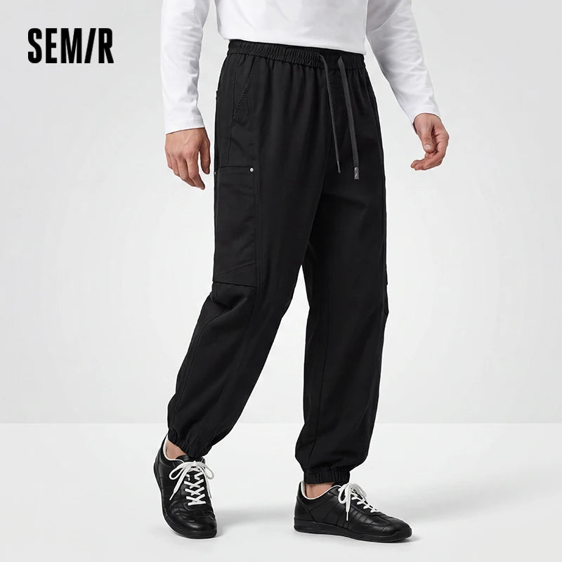 Semir Men Pants Cotton Twill Loose Tapered Jogger Soft Comfortable 2026 Autumn Casual Style Classic Everyday Trousers