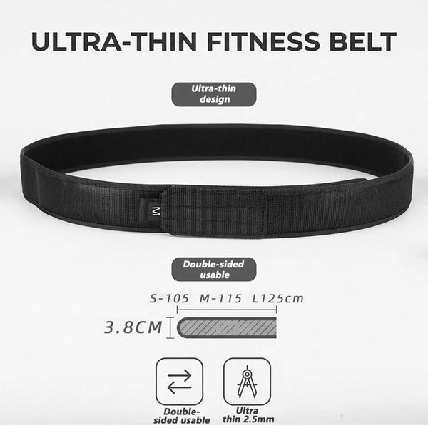 TUSHI New 3.8cm Tactical Inner Belt for Men Premium Nylon Rigid Hook & Loop Straps 105cm to 125cm Unbuckled Belt Male Waistband