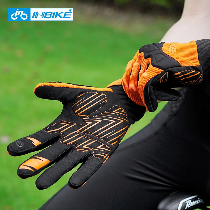 INBIKE Men's Cycling Gloves Touchscreen MTB Cycling Bicycle Riding Gloves for Men Bike Sports Gloevs Motorcycle MTB Accessories