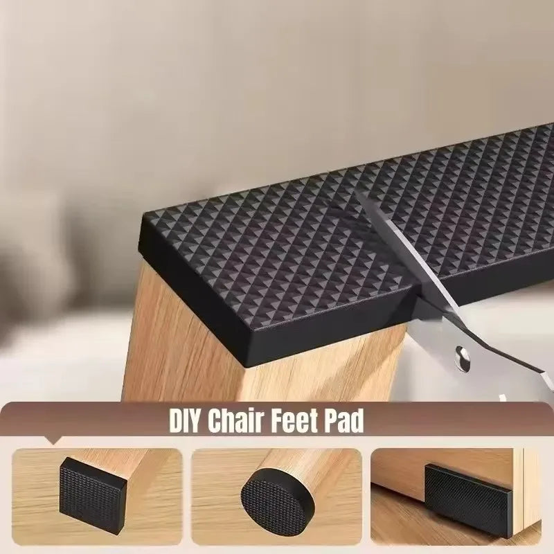 DIY Anti-slip Furniture Pads Mute Mats Bumper Damper Thick Non-Slip Pad Foot Cover Self Adhesive Table Chair Foot Protection Pad