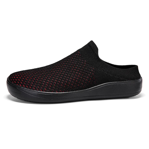 Summer Breathable Half Shoes Men Wide Foot Toes Shoes Hallux Valgus Diabetes Shoes Half Slippers Slip On Plus Big Size 47 48