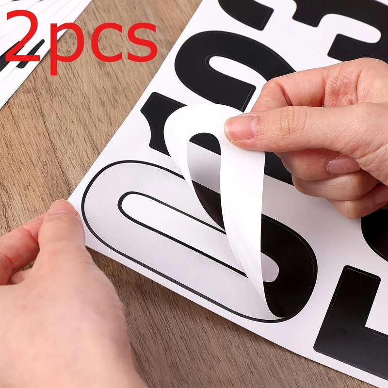 1/2/3pcs 4inch 0 to 9 digit stickers, waterproof stickers for mailbox house number labels, suitable for office, school, and home