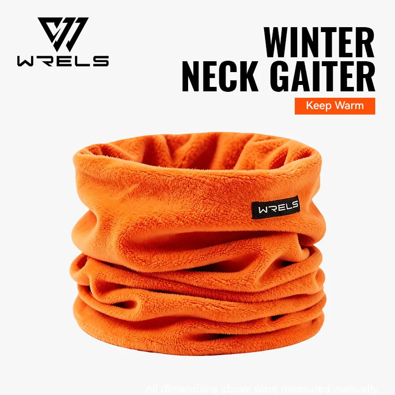 WRELS Winter Fleece Neck Gaiter Warmer Thick Windproof Face Cover Scarf for Cold Weather Outdoor Sports