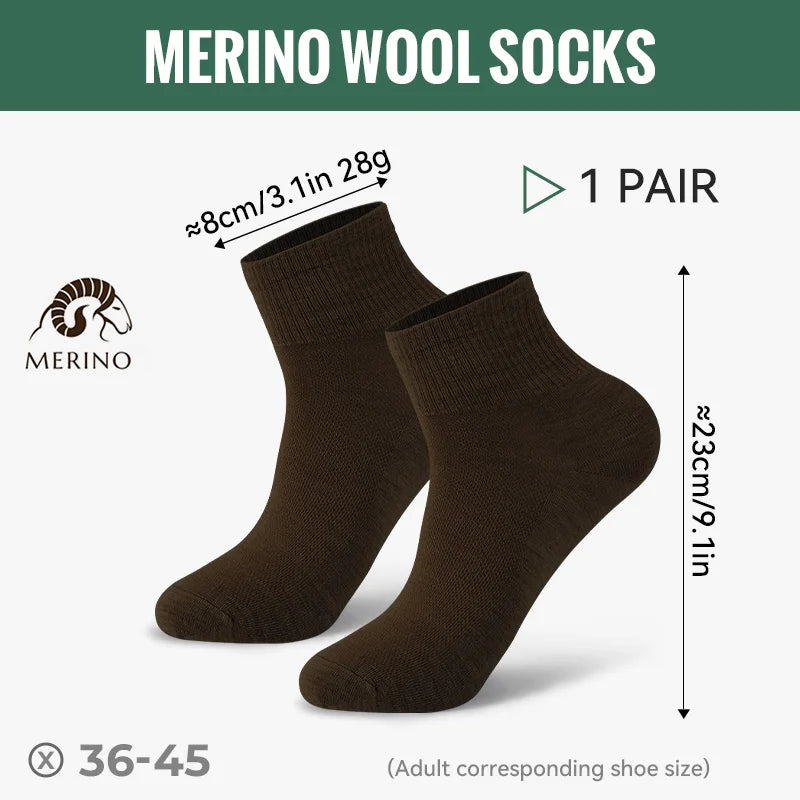 WRELS 1/2/3pairs Merino Wool Socks Hiking Socks Warm Cushion Socks Moisture Wicking Socks Thermal Breathable Soft Sports Socks