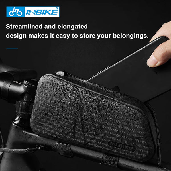 INBIKE Bike Top Tube Bag Slim Front Frame Bicycle Handlebar Bag for Mountain Road Bikes Cycling Man Waterproof Bike Accessories