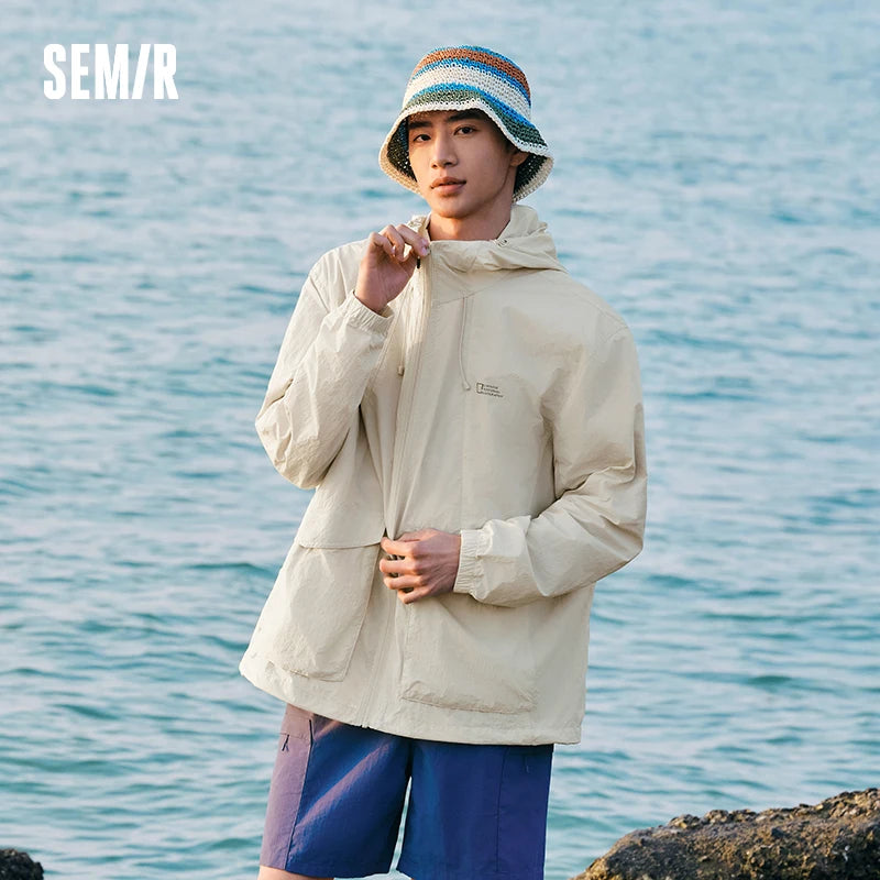 Semir Mens UV Jacket 2026 Hooded Loose Fit Cool Feeling Tops Couple Style Casual Fashion Soft Comfortable Daily Wear