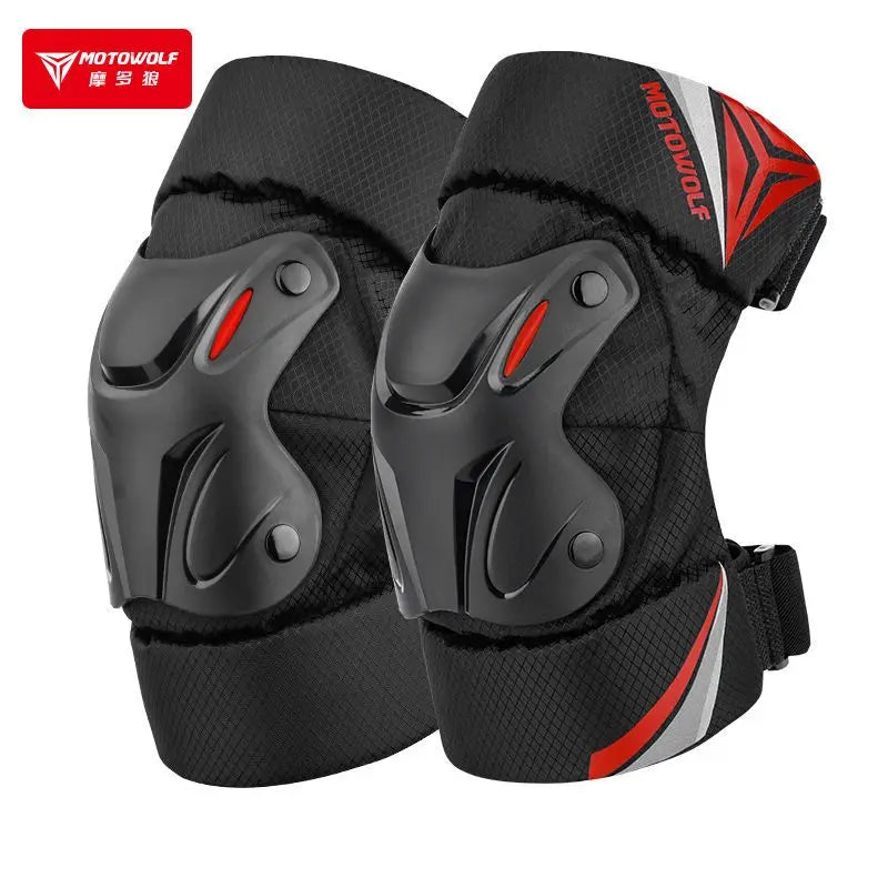 ឈុតការពារជង្គង់ម៉ូតូ Motowolf ឈុតការពារកែងដៃសម្រាប់ជិះលេងក្រៅផ្ទះបួនរដូវ ការពារការធ្លាក់ សម្រាប់បុរសស្ត្រី