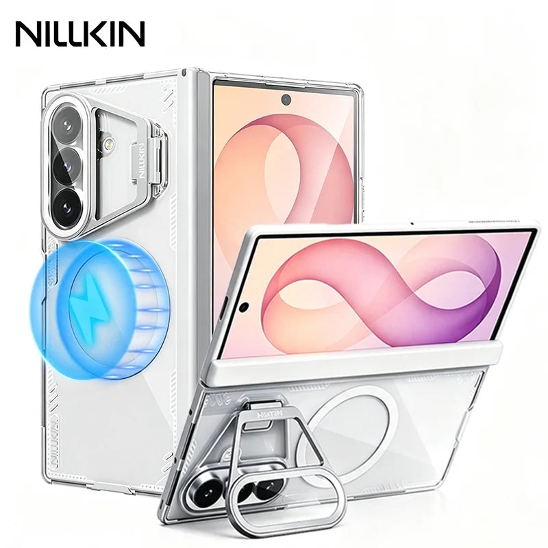 NILLKIN For Samsung Galaxy Z Fold 8 Ultra Magsafe Case Iceblade Prop With Camera Holder Magnetic Back Cover for Fold8 Ultra Case