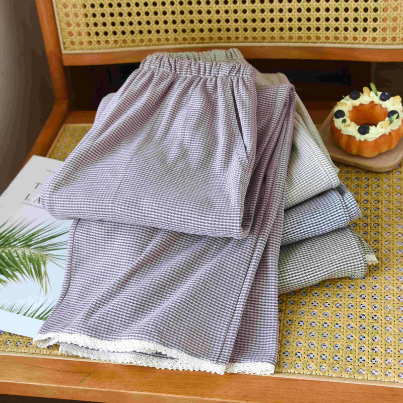 New Lounge Pants for Women Home Wear Trousers Striped Print Bottoms Comfortable Sleepwear Spring Autumn Pajamas Pants Nightwear