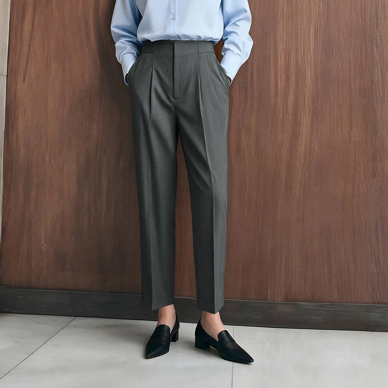Amii Women's Pants 2026 Autum New Tapered Satin Casual Office Trousers Solid Versatile Ankle Length Pants For Women 12613003