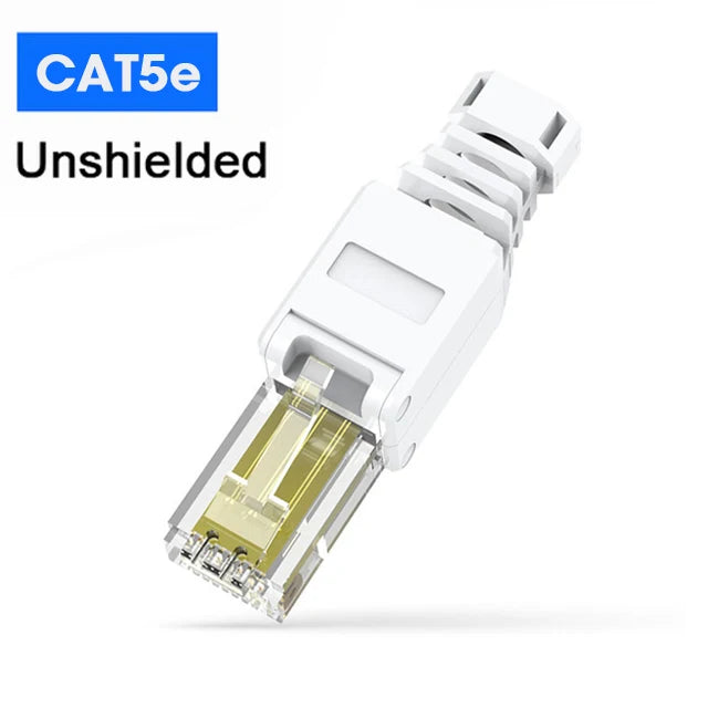 ZoeRax Tool Free RJ45 Connectors for CAT8/CAT7/CAT6A CAT6/CAT5e/CAT5, Punch Down Type Ethernet Cable Male Plugs 1PCS CAT5E UTP CHINA
