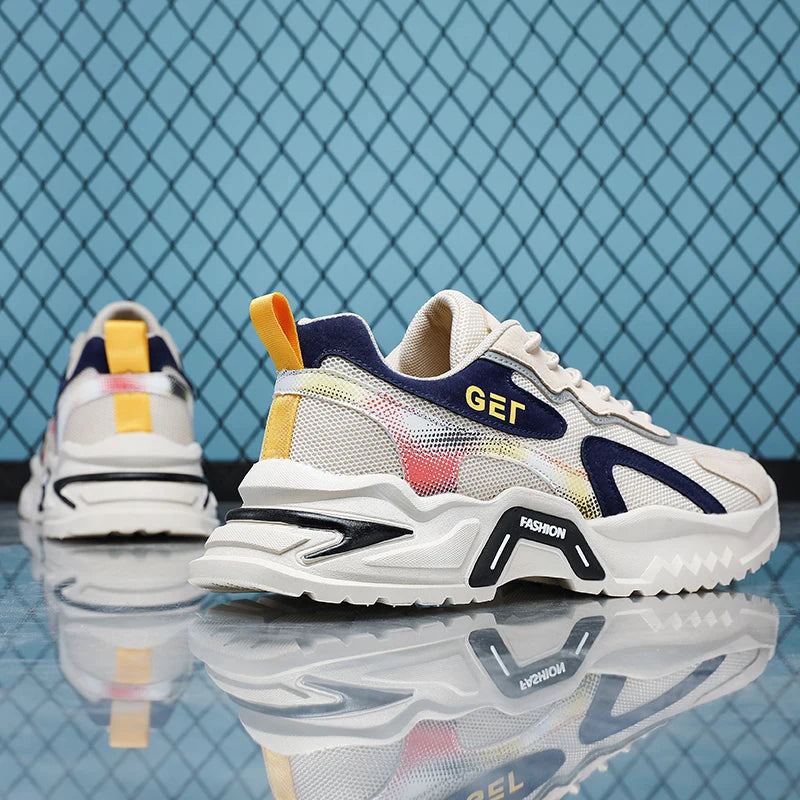 Men's Korean trend casual sports shoes four season soft sole non-slip comfortable outdoor running shoes fashion student sneakers