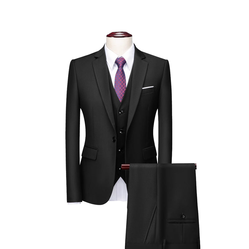 2026 Men's Grass Green Suit Three-Piece, Wedding,Party,Business,Interview Menswear,Red,Black,Blue,Purple,Yellow Asian Size Sets
