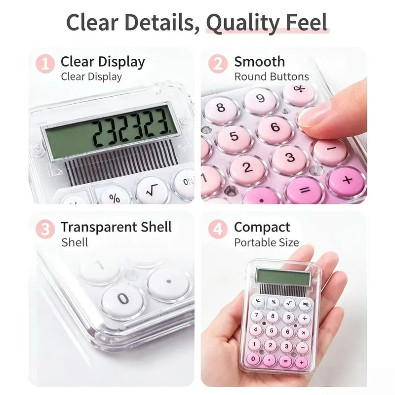 Cute Mini Portable Electronic Calculator High‑Appearance Desktop Calculators For Student Learning Office Stationery Gift Supplie