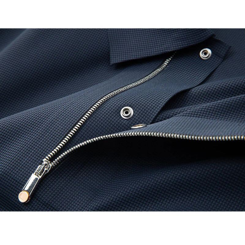 Men's  Waffle Ice Silk Polo Shirt - Cooling & Stretch, Slim Fit, Multi Colors  Breathable, Moisture-wicking  T-shirt.