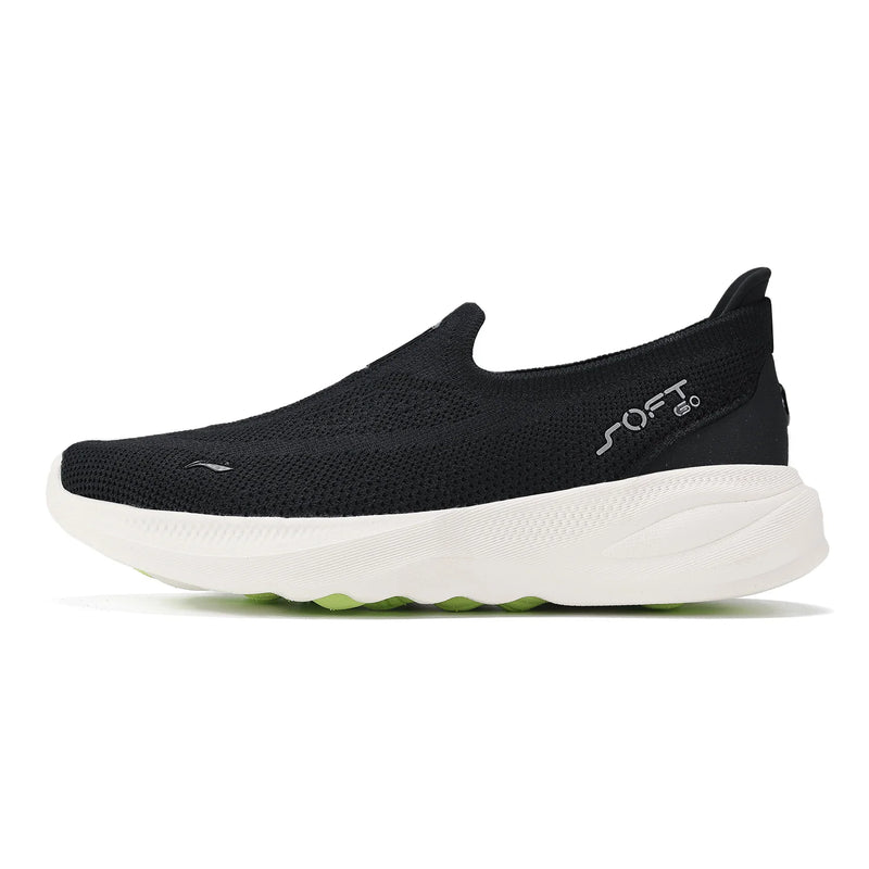 Li-Ning Women's SOFT GO 2 KNIT Slip-on Casual Walking Shoes Breathable Cushion Flexible LiNing Comfortable Sneakers AGLV018