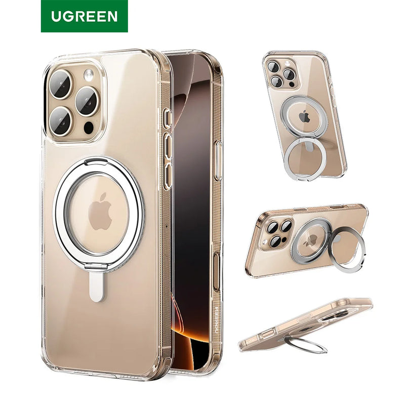 UGREEN for iPhone 17 16 Pro Max 360° Magnetic Stand Case Cases for iPhone 16pro for Magsafe Rotatable Magnet Kickstand Case